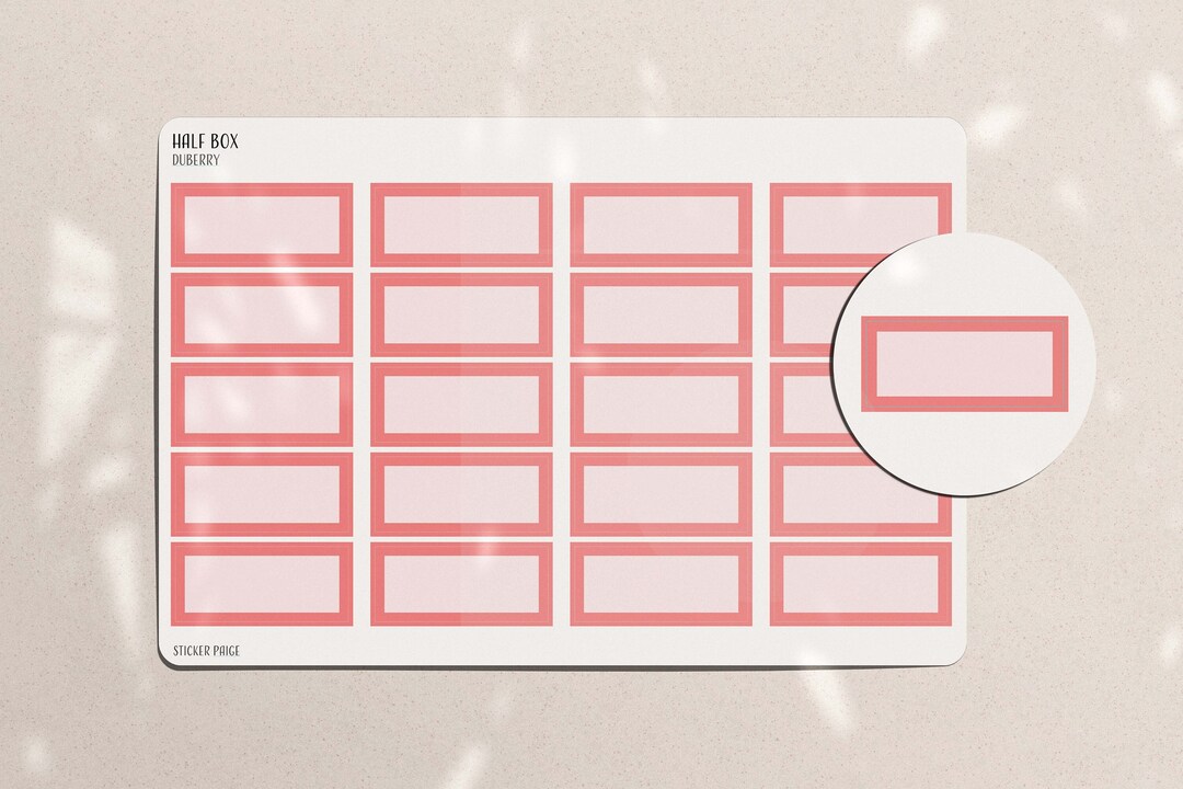 HALF BOXES Planner Stickers | Minimalist Planning | Mini Stickers ...