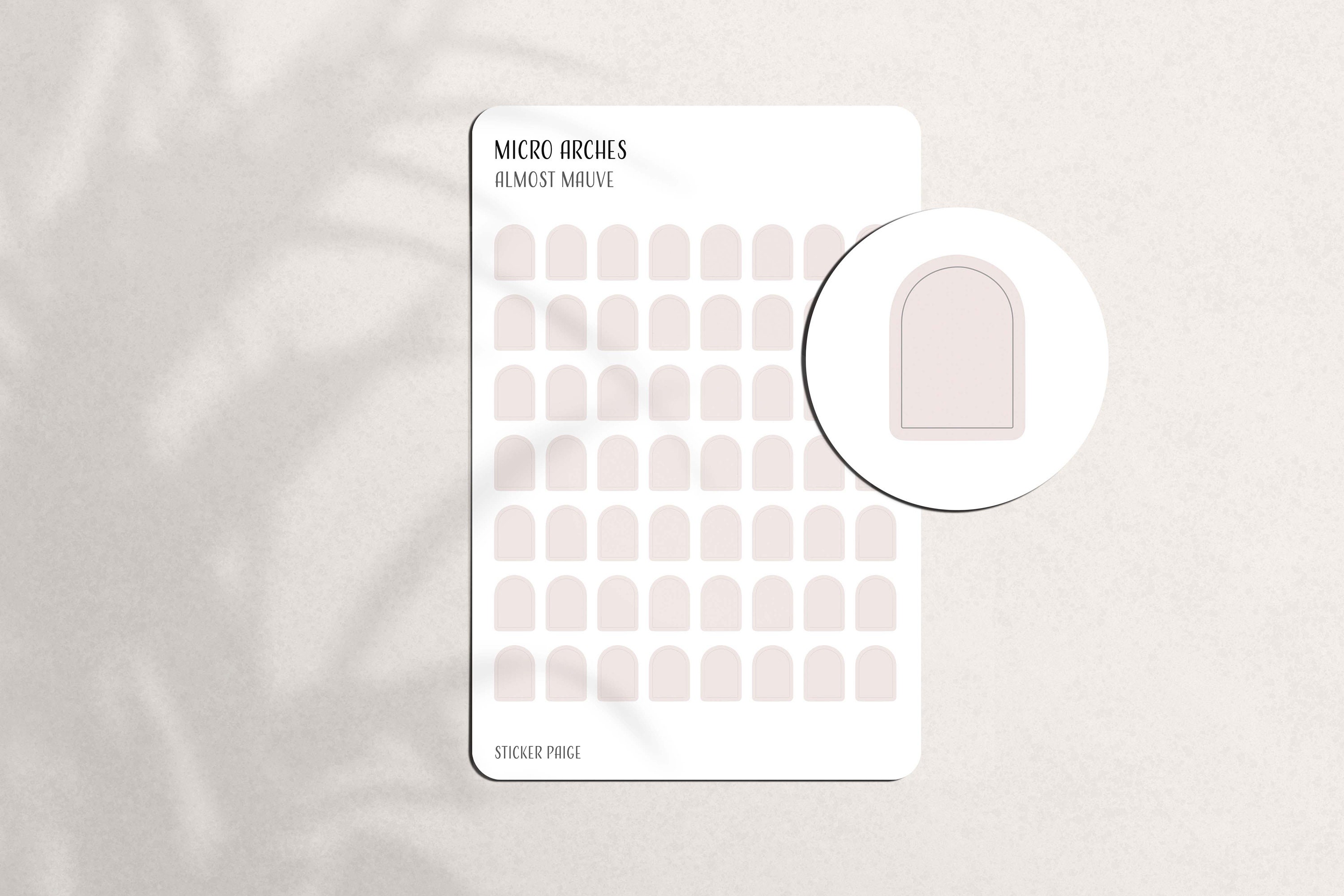 TRANSPARENT MICRO ARCHES Planner Stickers | Minimal Sticker Sheet ...
