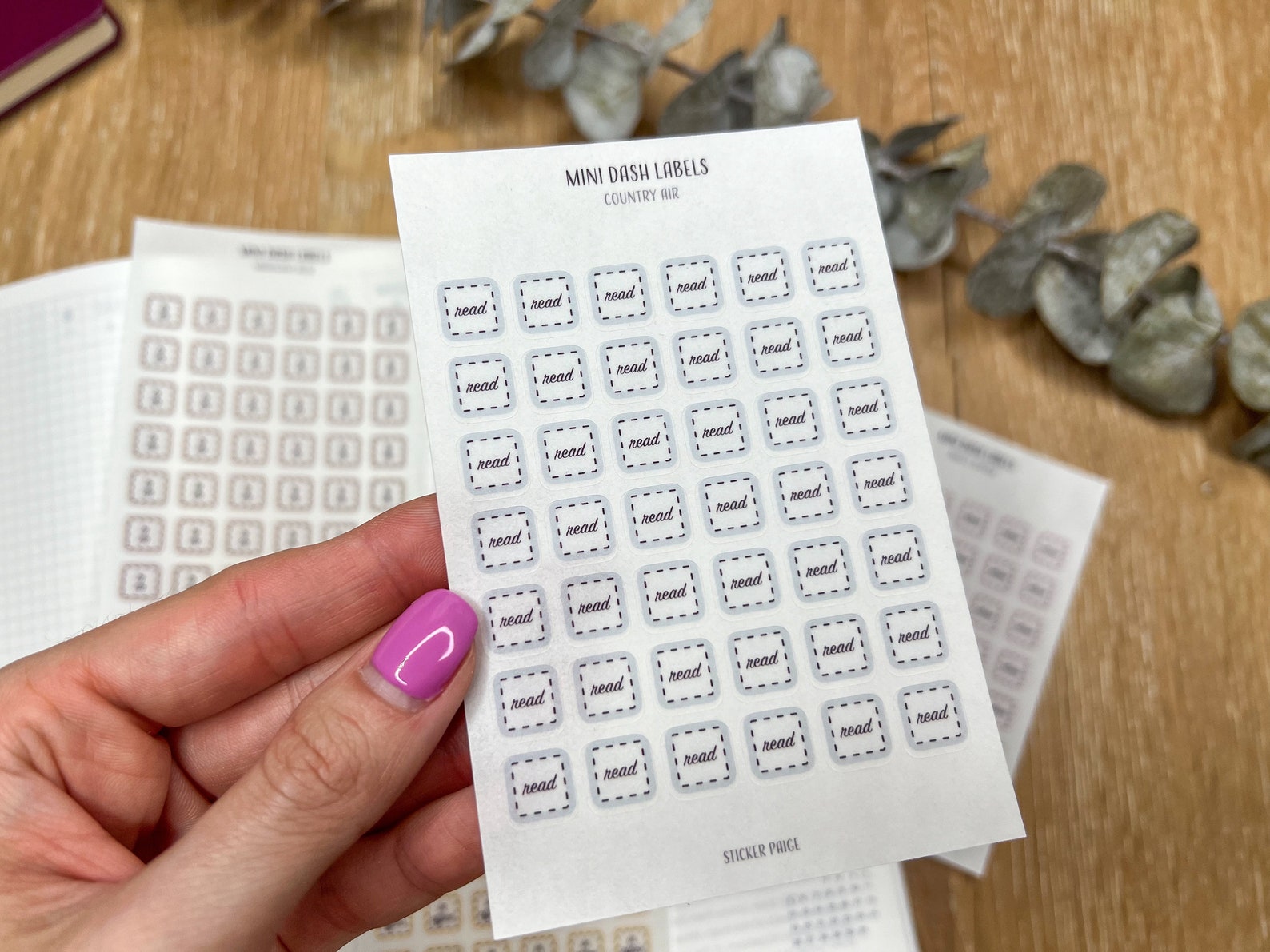 MINI DASH LABEL Scripts Clear Planner Stickers | Minimalist Planning ...