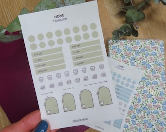 HOME Planner Stickers | Minimal Sticker Sheet | Tiny Micro Circle Stickers  | Bullet Journal | Hobonichi tracking