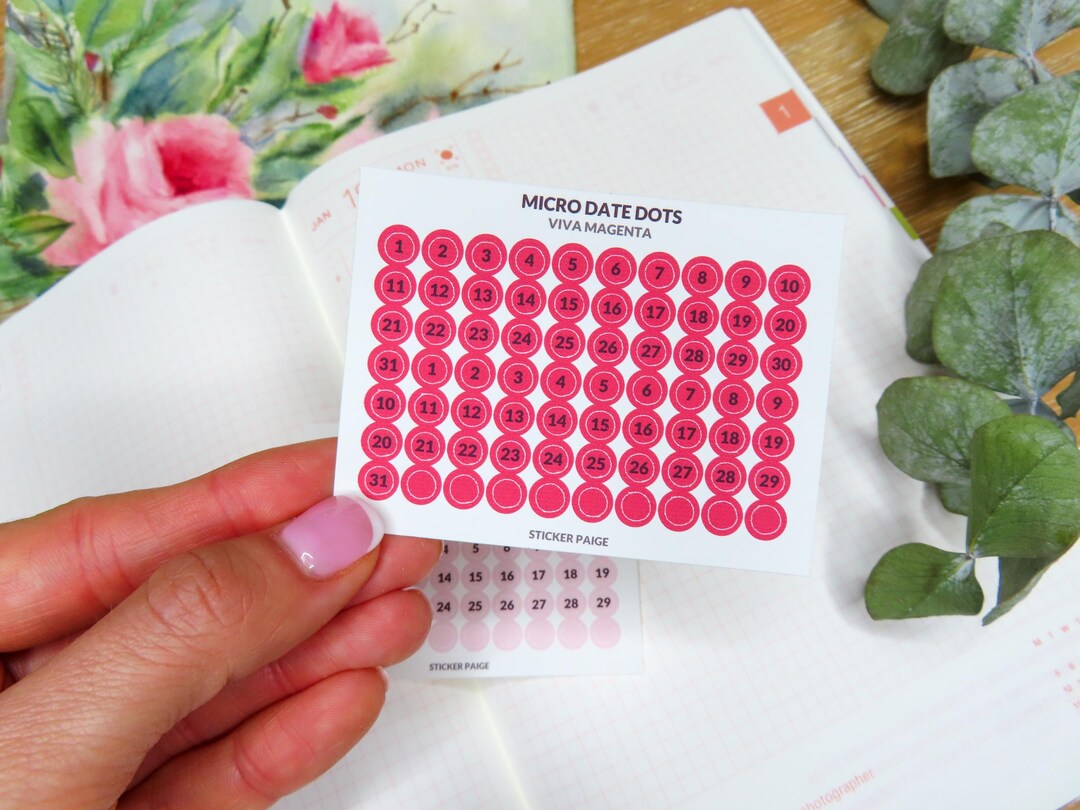 MICRO DATE DOTS Planner Stickers | Minimal Planning | Bullet Journal ...