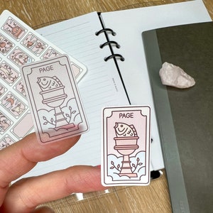 TAROT CARD STICKERS | Planner Stickers | Full Tarot Kit | Witchy Sticker | Cute Pink Tarot Deck | Major Arcana | White Matte | Clear Matte