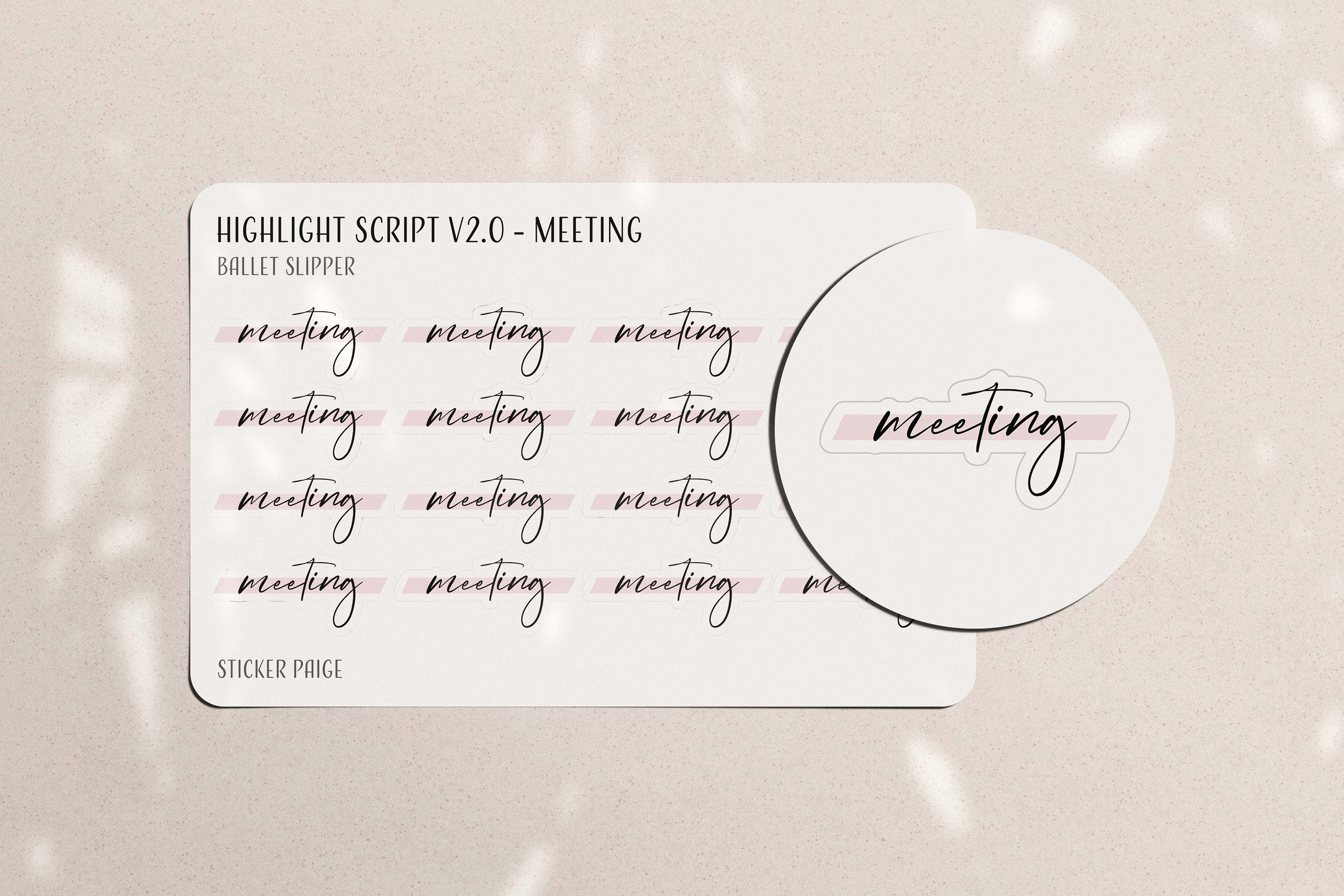 MEETING HIGHLIGHT SCRIPT V2.0 Planner Stickers Minimalist - Etsy