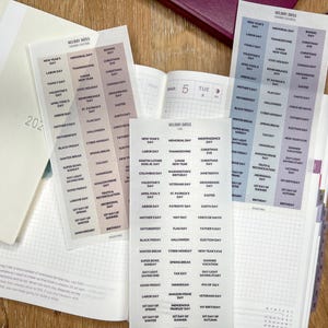 ETIQUETAS DE FERIADO CANADENSES Para Hobonichi Weeks Adesivos | Adesivos de planejador minimalistas e funcionais | Adesivos de planejador projetados para Hobo Cousin
