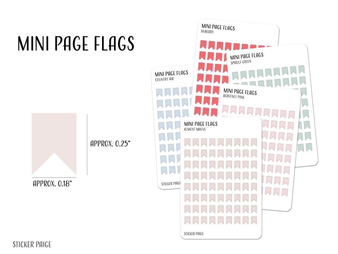 MINI FLAGS Planner Stickers | Minimalist Planning | Functional Planner ...