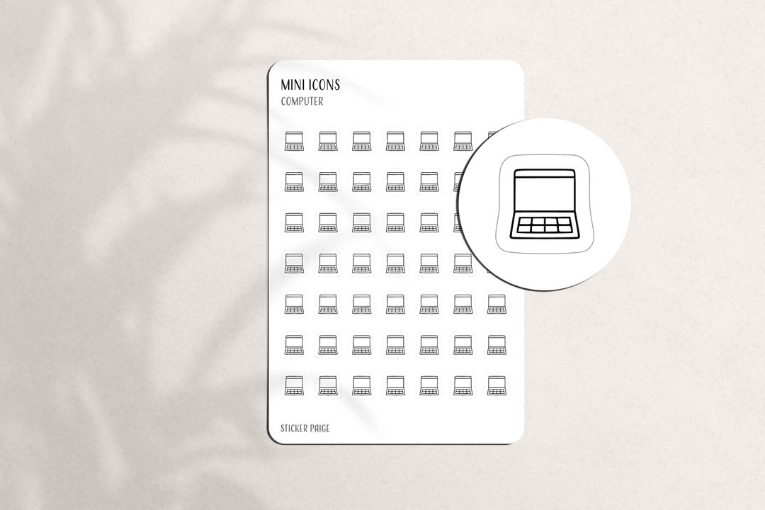 COMPUTER Mini Icon Stickers | Minimal & Functional Planner Stickers ...