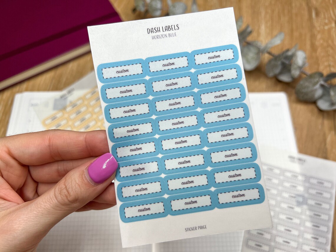 CUSTOM - DASH LABEL Planner Stickers | Minimalist Planning | Mini ...