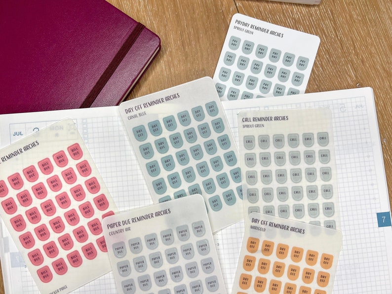 Reminder Arch Scripts Planner Stickers | Minimalist Planning | Mini ...