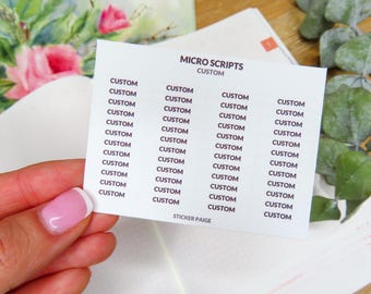 CUSTOM - MICRO Scripts | Planner Stickers | Minimalist Planning | Mini Stickers | Functional Planner Labels | Hobonichi Stickers