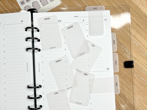 Page Marker Set | Vellum Tabs | Minimal Planning Bookmark | Book Page Holder | Page Flag | Journaling Supplies | Neutral Modern Boho