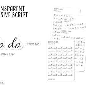 ATT GÖRA - KURSIV skrift V1.0 Planeringsetiketter | Minimalistisk planering | Funktionella planeringsetiketter | Bullet Journal | Klistermärken med ord och teckensnitt