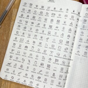 ASSORTED MINI ICON Stickers | Minimalist Planner Stickers | Functional ...