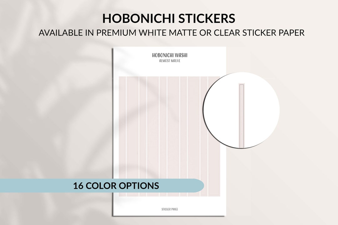 HOBONICHI WASHI Planner Stickers Minimal Sticker Sheet Hobonichi ...