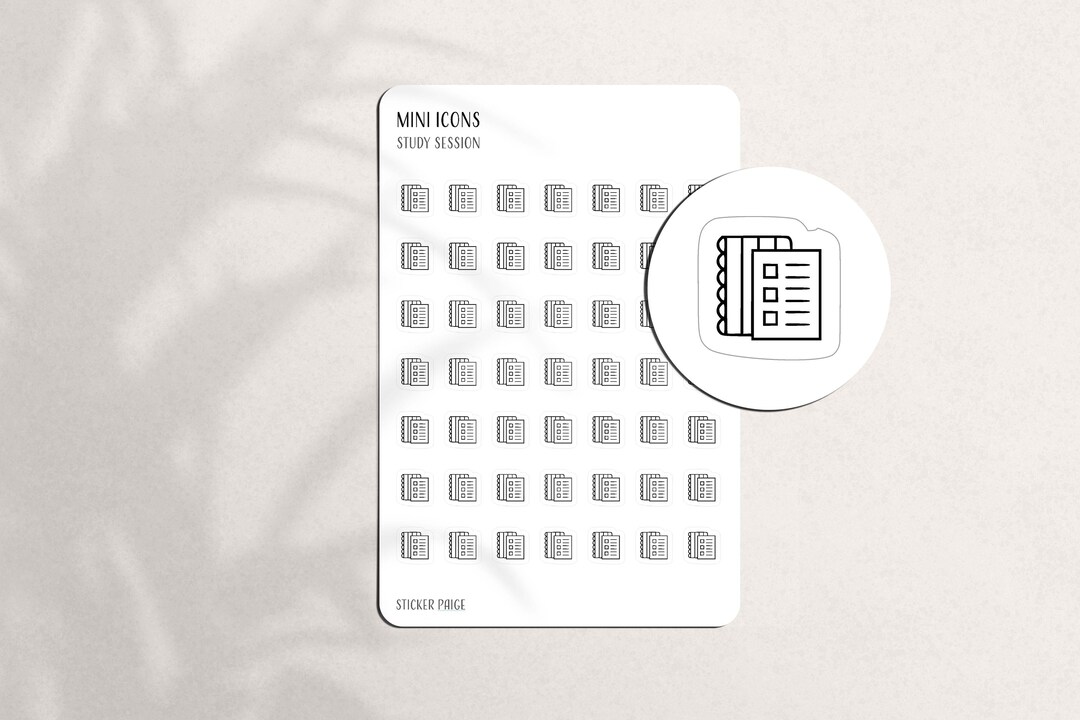STUDY SESSION Mini Icon Stickers | Minimal & Functional Planner ...