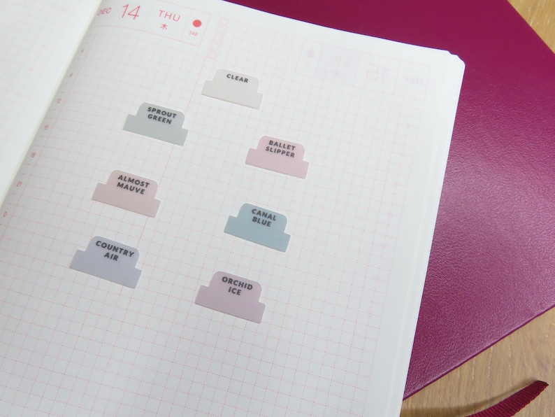 MICRO MONTH TAB Stickers | Frosted Vellum | Divider Tab Labels | Clear ...