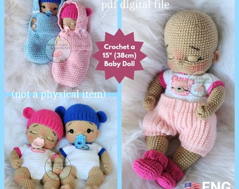 CROCHET PATTERN:  Bundle Babies (English, Spanish)