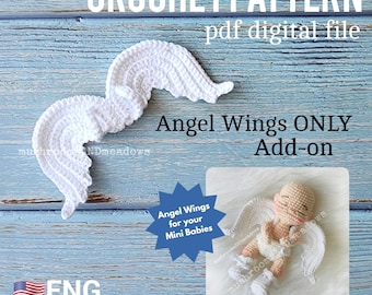 CROCHET PATTERN:  Sweet Handfuls Angel Wings (Add-on Pattern, Wings ONLY)