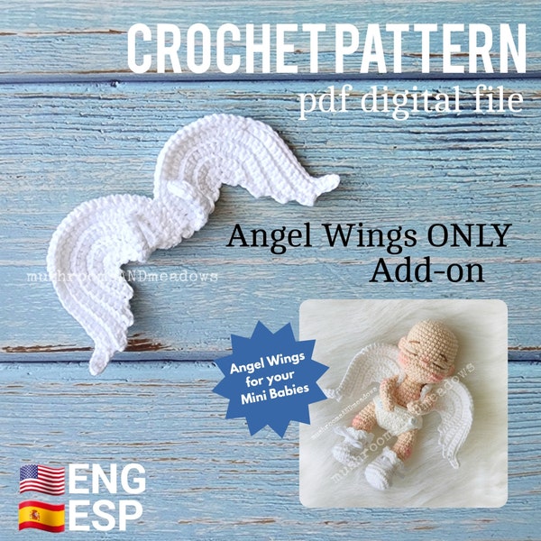 CROCHET PATTERN:  Sweet Handfuls Angel Wings (Add-on Pattern, Wings ONLY)
