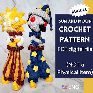 CROCHET PATTERN:  Sun and Moon Dolls