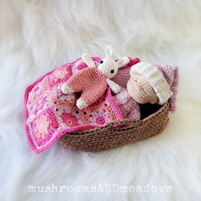 CROCHET PATTERN: Sweet Handfuls Goodnight Set - Add On (Doll Pattern SOLD Separately!!) image 6