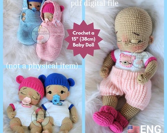 CROCHET PATTERN:  Bundle Babies (English, French)