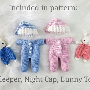 CROCHET PATTERN: Sweet Handfuls Goodnight Set - Add On (Doll Pattern SOLD Separately!!) image 3