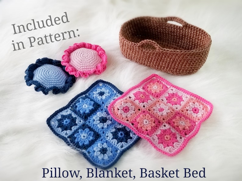 CROCHET PATTERN: Sweet Handfuls Goodnight Set - Add On (Doll Pattern SOLD Separately!!) image 4