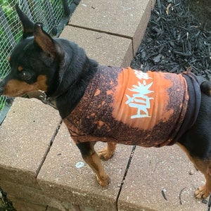 Vintage Bleach Dye Dog Tee/ Custom Dog Shirt