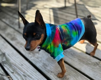 Custom, Soft Ice Dyed/ Tie Dye Dog Hoodie Choose your own colors!