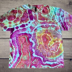 2XL ギャラクティック タイダイ シャツ/アイスダイ ジオード Tシャツ