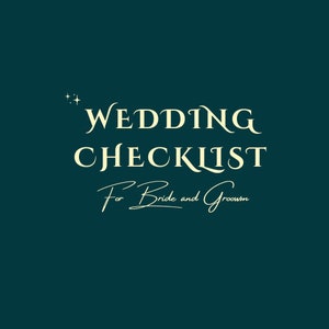 WEDDING PLANNING CHECKLIST - Digital Download