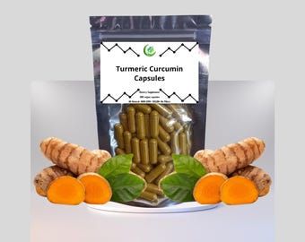 Organic Turmeric Curcumin Root Extract 10:1 500mg Capsules