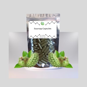 Organic Guanabana Soursop Leaf Extract 10:1 500mg Vegan Capsules