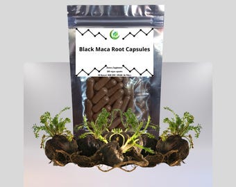 Organic Black Maca Extract 10:1 500mg Capsules