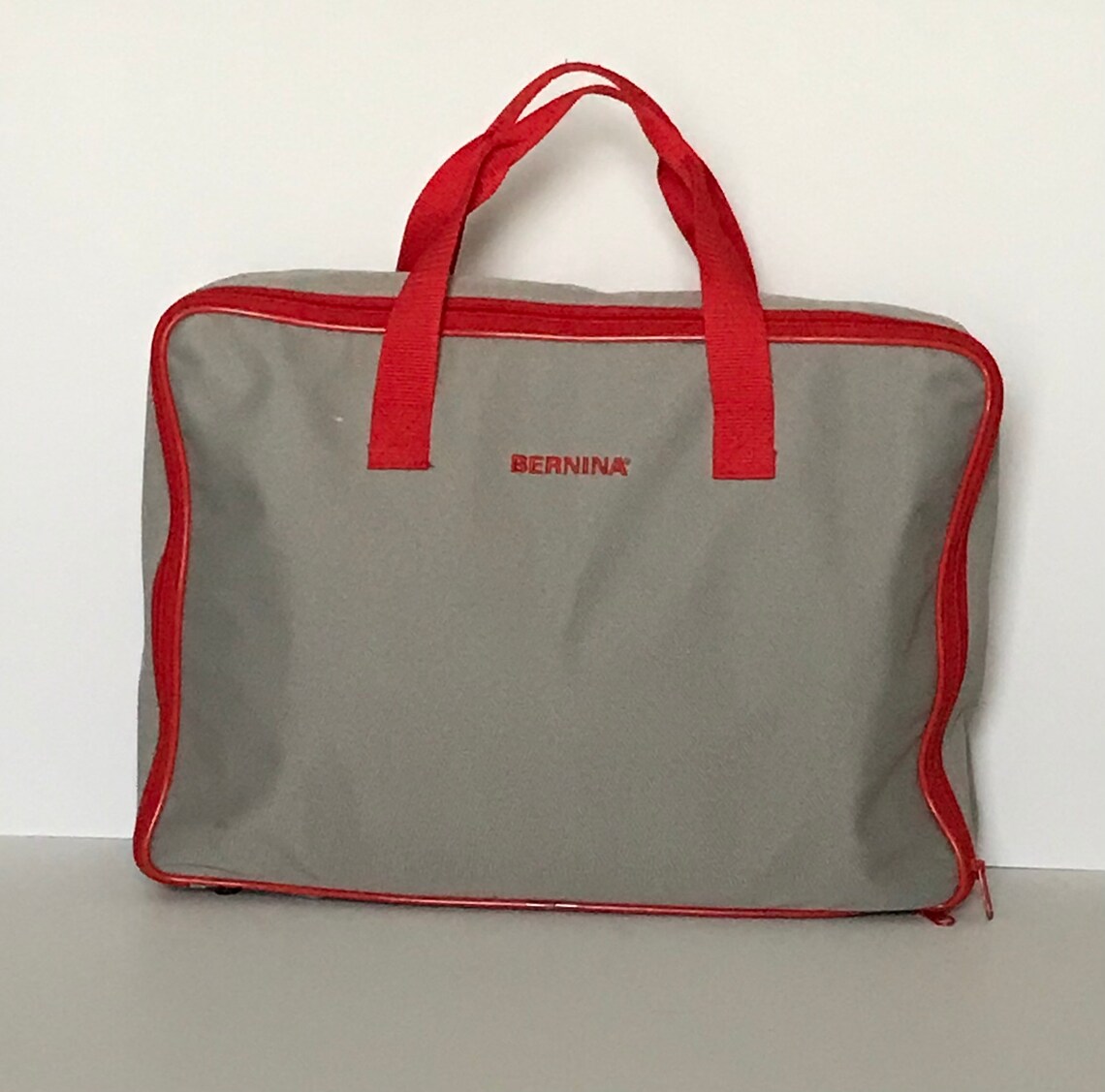 Bernina Sewing Machine Accessory Bag Gray Canvas With Red Trim Etsy
