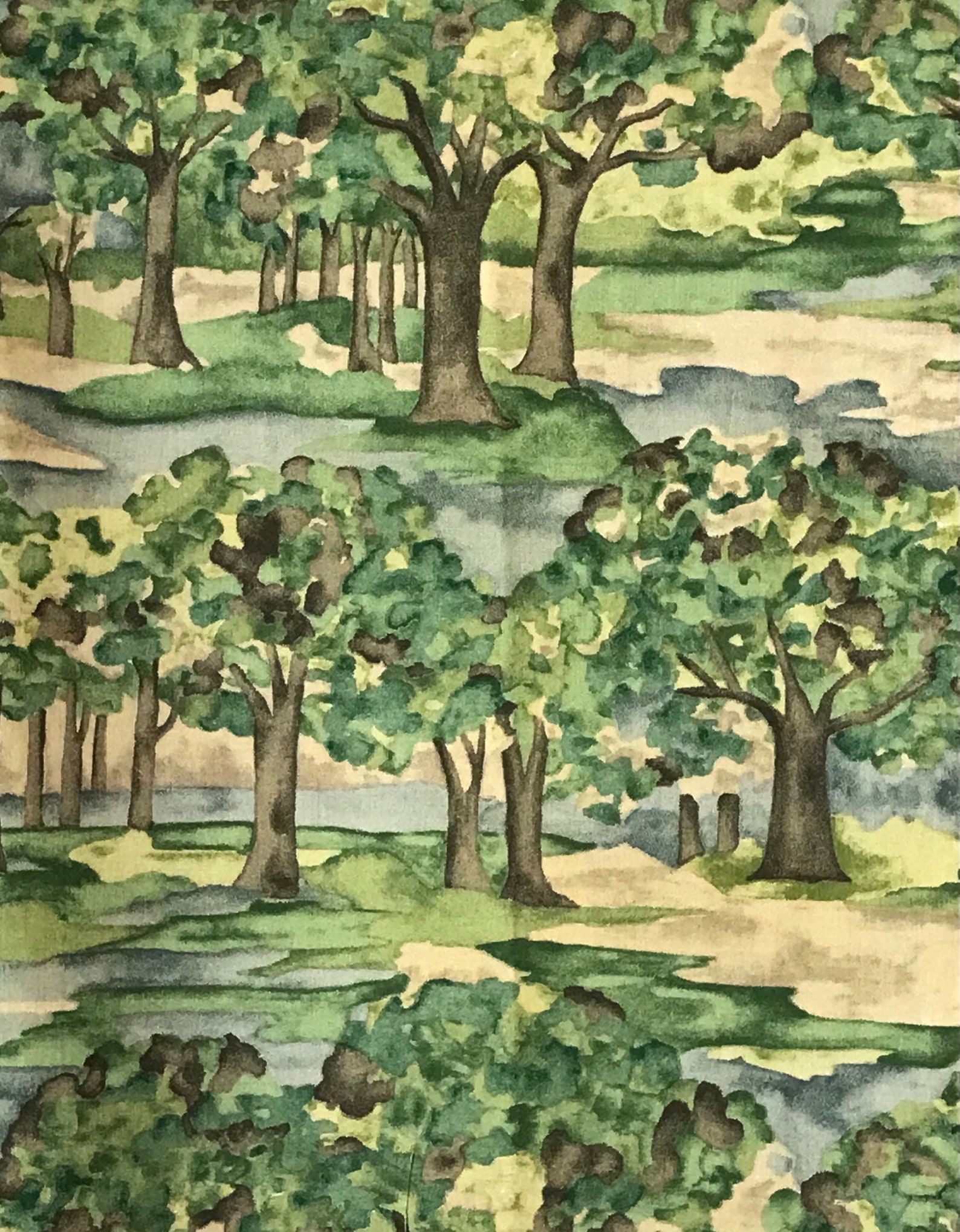 3 Pack 1/2 Yards Cotton Quilt Fabric Landscape Trees Tiny Etsy