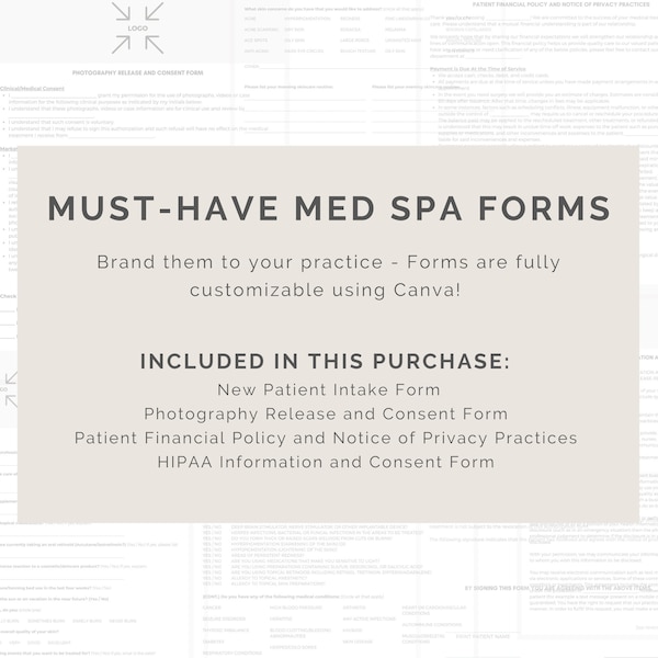 Medical Spa Forms | Must-Have Consents | Customizable