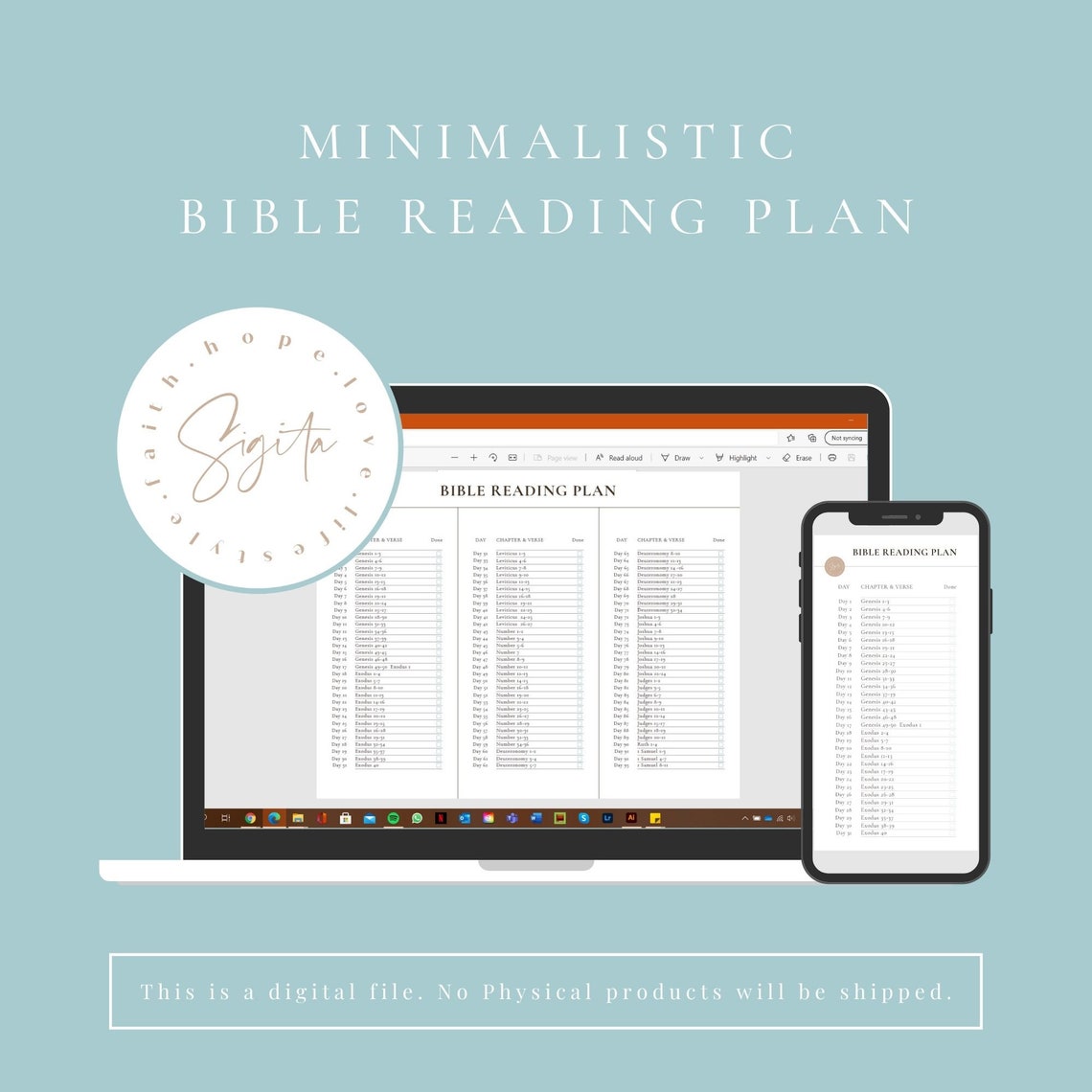 Bible One Year Reading Plan | Printable and Digital | Compatible With ...
