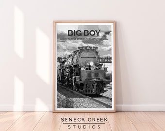 Big Boy Union Pacific Steam Locomotive Train No. 4014 12x18 High Quality Vintage Poster Art Print - Original Artwork