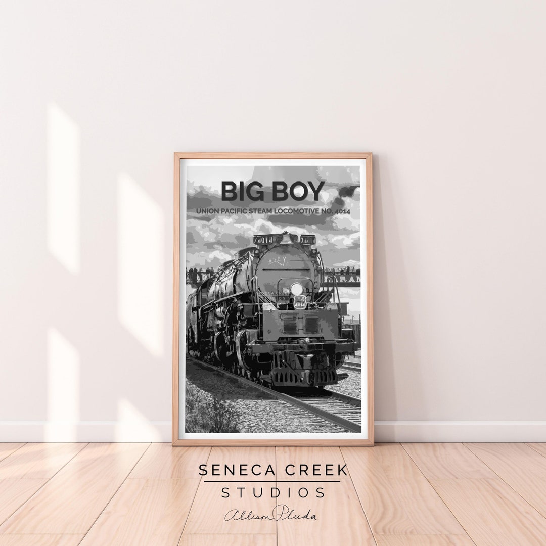 Big Boy Union Pacific Steam Locomotive Train No. 4014 12x18 High ...
