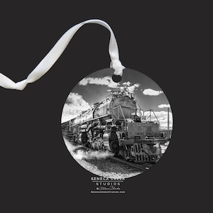 Big Boy Steam Engine Train Fine Art Metal Print Ornament