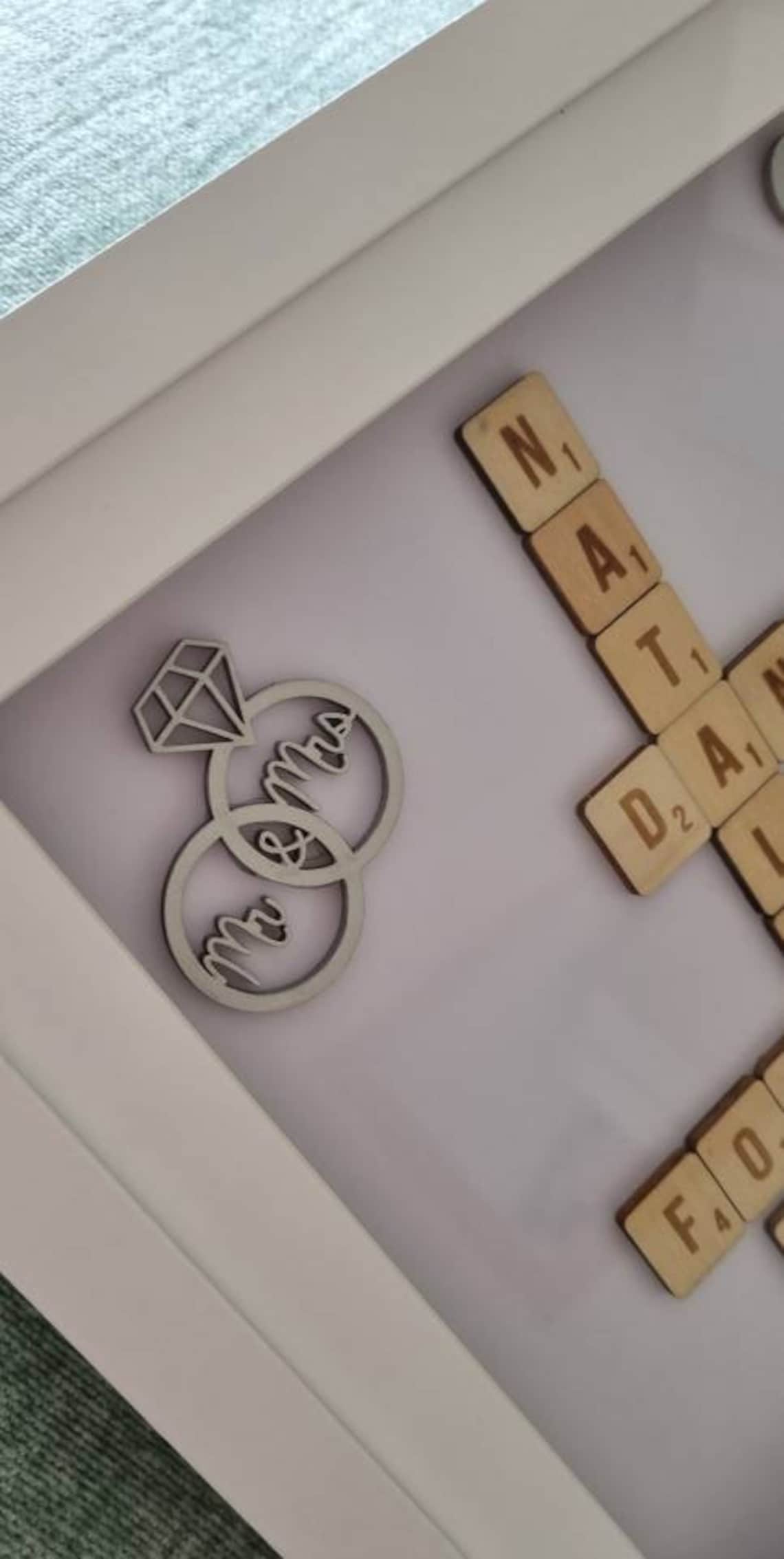 Personalised Scrabble Art Frames Gift Home Decor Perfect Etsy