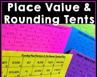 Platsvärdesaktiviteter och avrundningsblad för tal, alternativa arbetsblad | Mattetält, övning i hemundervisning, klassrum, utskrivbara prov