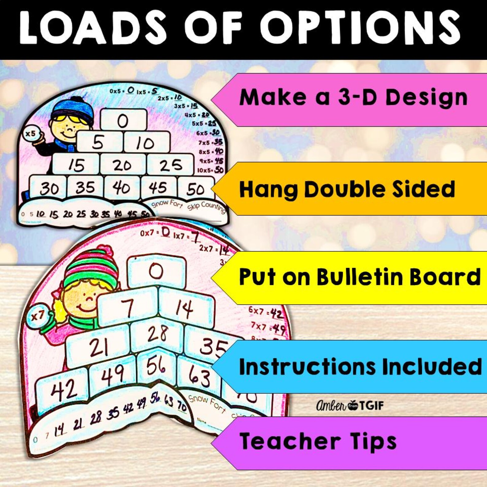 Multiplication Practice With Skip Counting, Winter Fun Math Craft 3rd ...