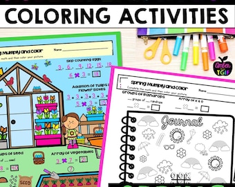 Vårens multiplikationsfakta Målarbilder Mars April Matte Årskurs 2 eller 3 Klass & Hemundervisning