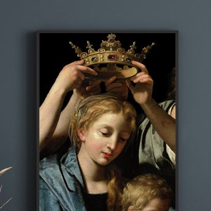 The Crown by Bartolomeo Cavarozzic 1620, Renaissance Painting of Queen Being Crowned, Dark Academia Art, Aesthetic Art, Gothic Art