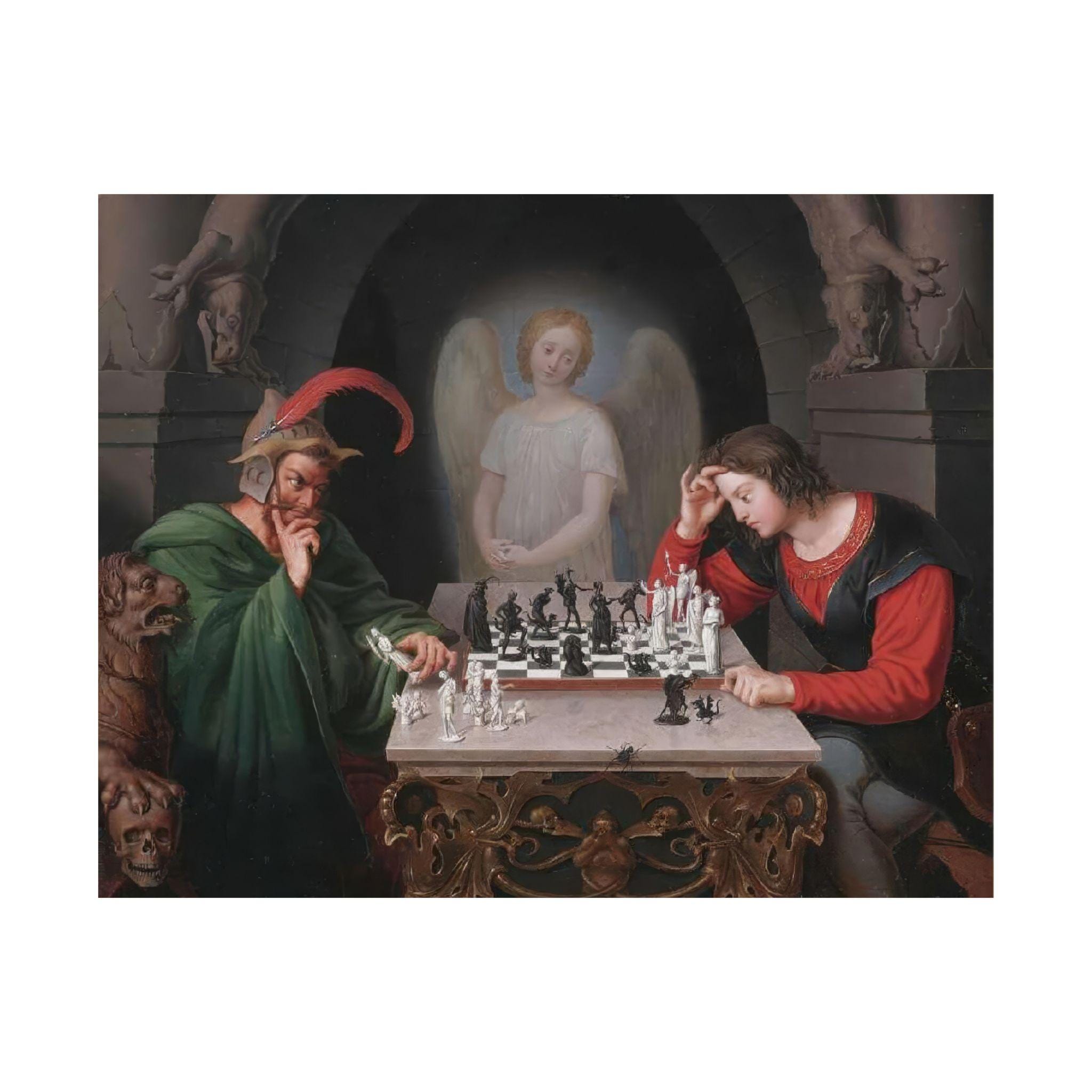 吉田仁人　CHECKMATE Checkmate (the Chess Players) Fine Art Print by Friedrich August