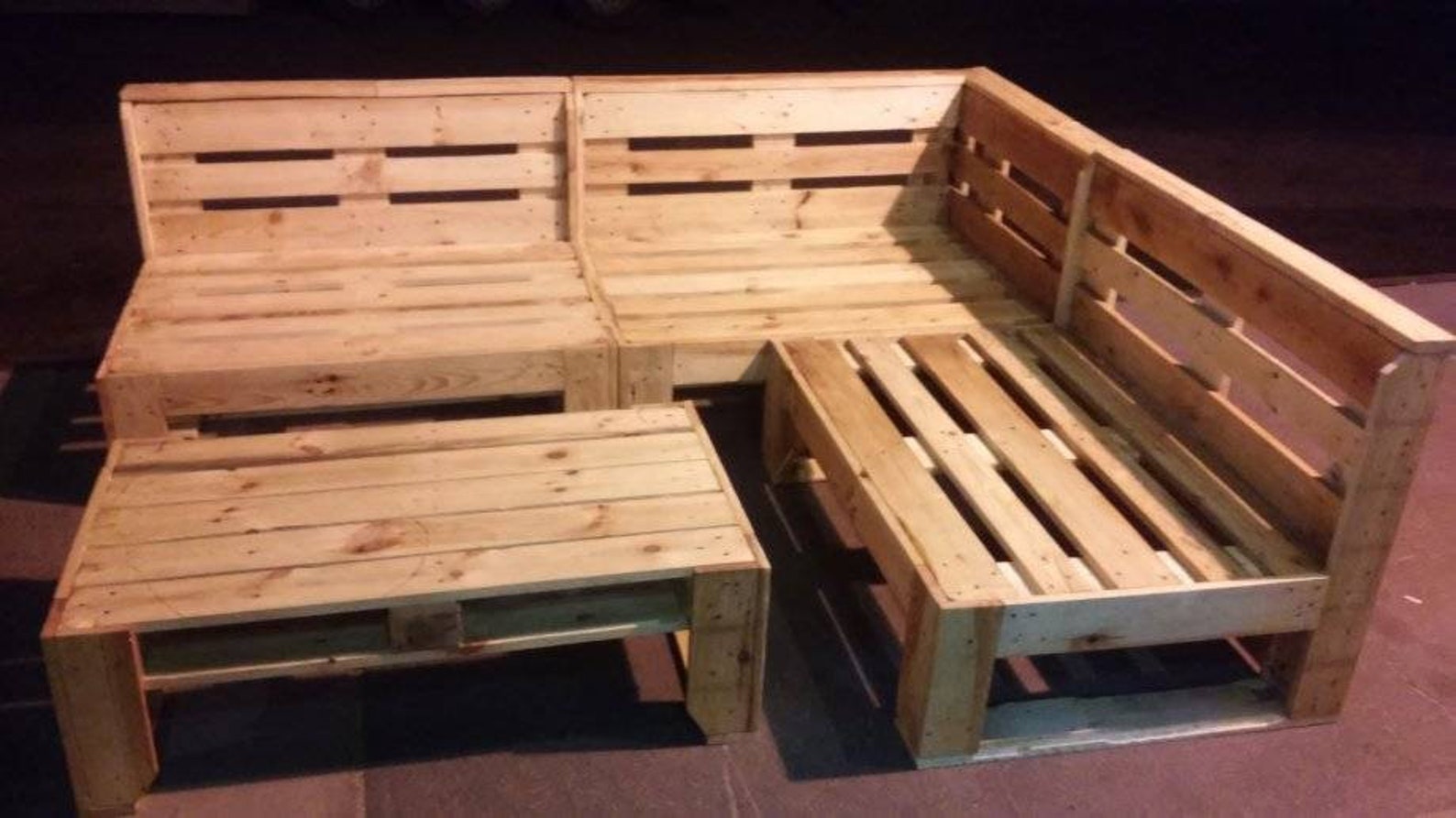 Handmade pallet garden furniture corner sofa Etsy