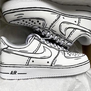 Nike Air Force 1 Panda Custom | Etsy UK
