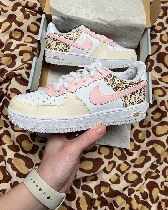 romántico desayuno diferente Estampado de leopardo nike air force kids - Etsy España